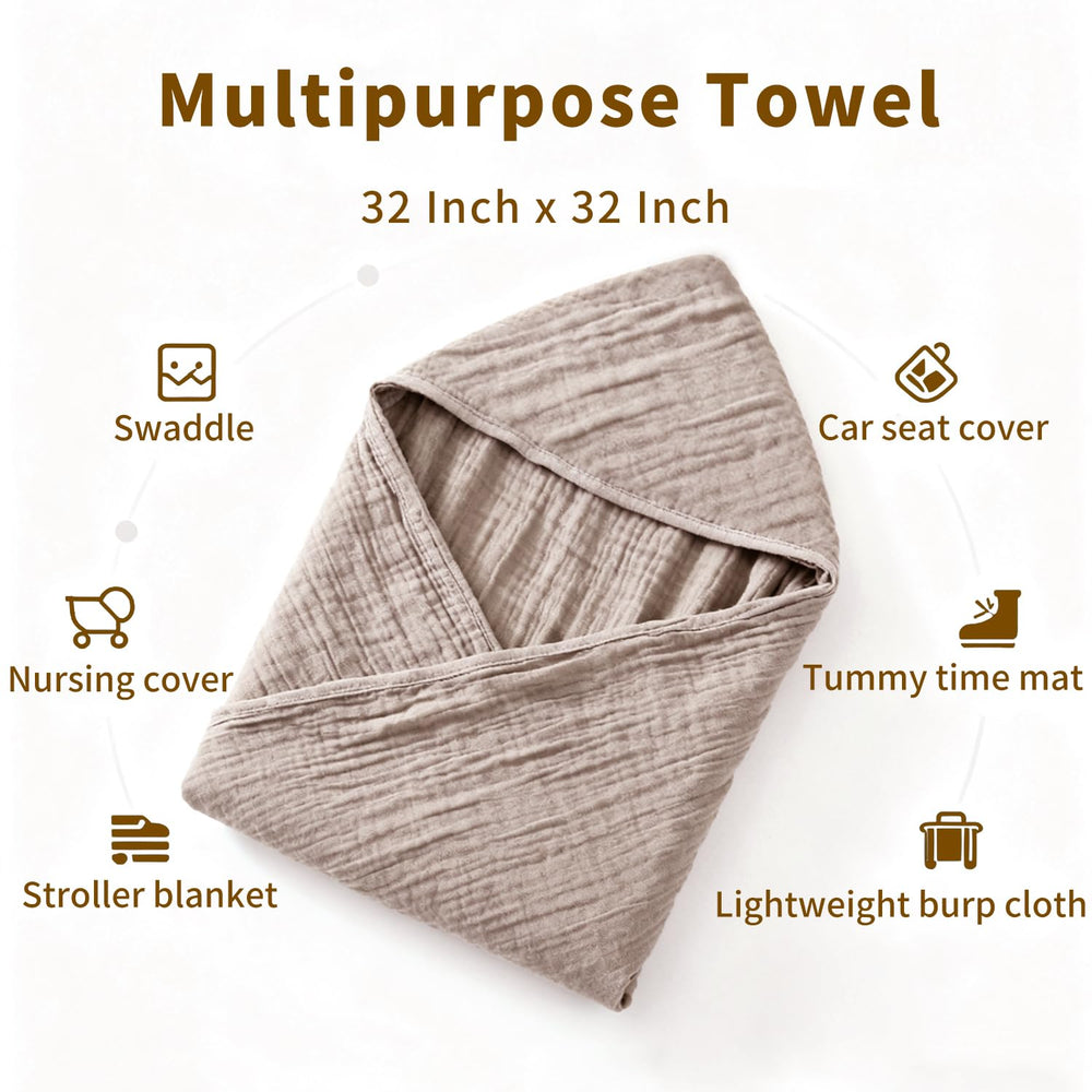 Bear Rocket newborn warmth after bath with hooded towel