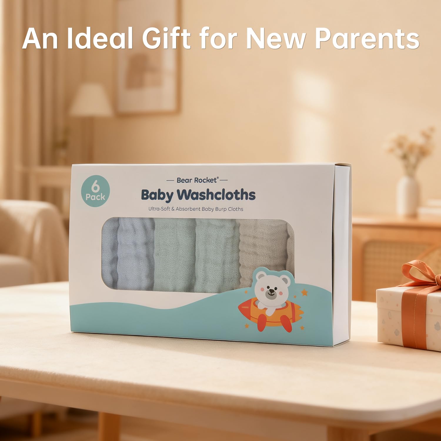 Bear Rocket Organic Cotton Washcloth demonstrates durability and softer fabric after multiple washes.