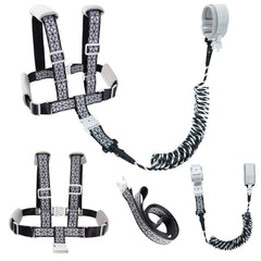 bearcouple toddler harness-backpack with wrist link for safe exploration