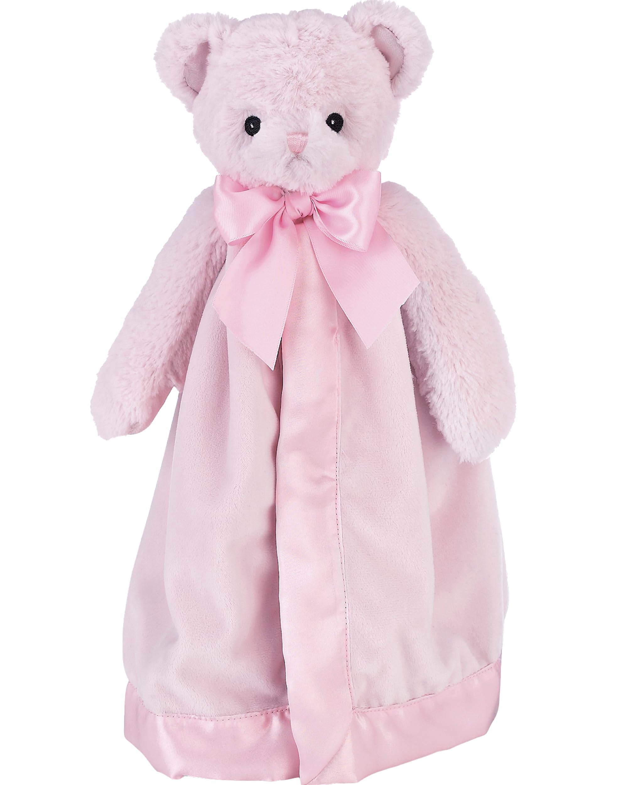 Bearington Baby Huggie Bear Snuggler pink head close-up for comforting bedtime cuddles