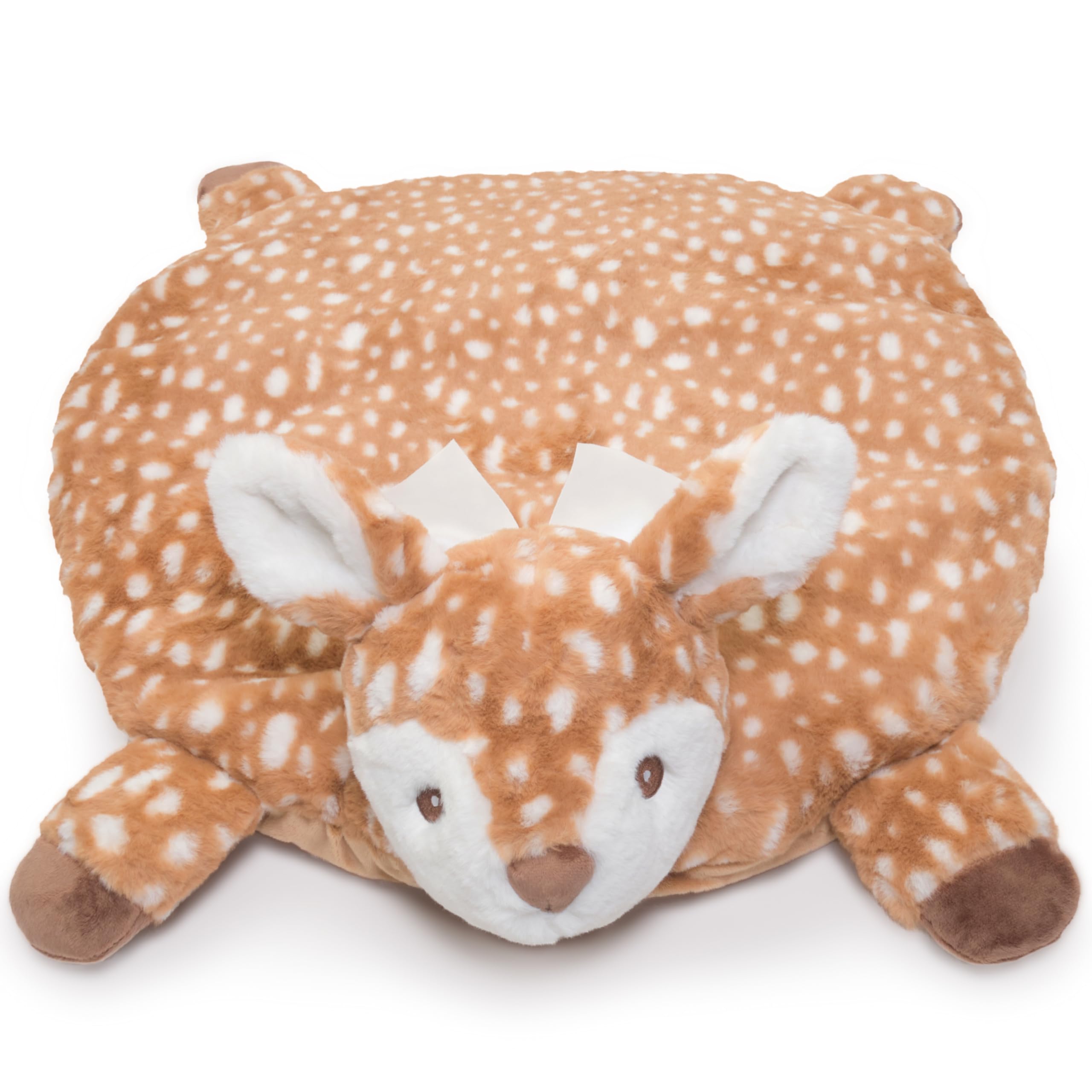 Bearington Lil’ Willow tummy time mat front view in woodland colors supports exploration