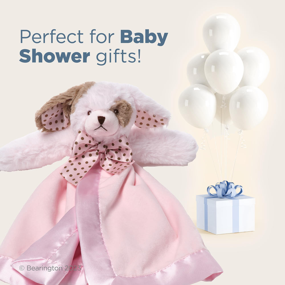Bearington Wiggles Snuggler embroidered eyes provide baby-safe design