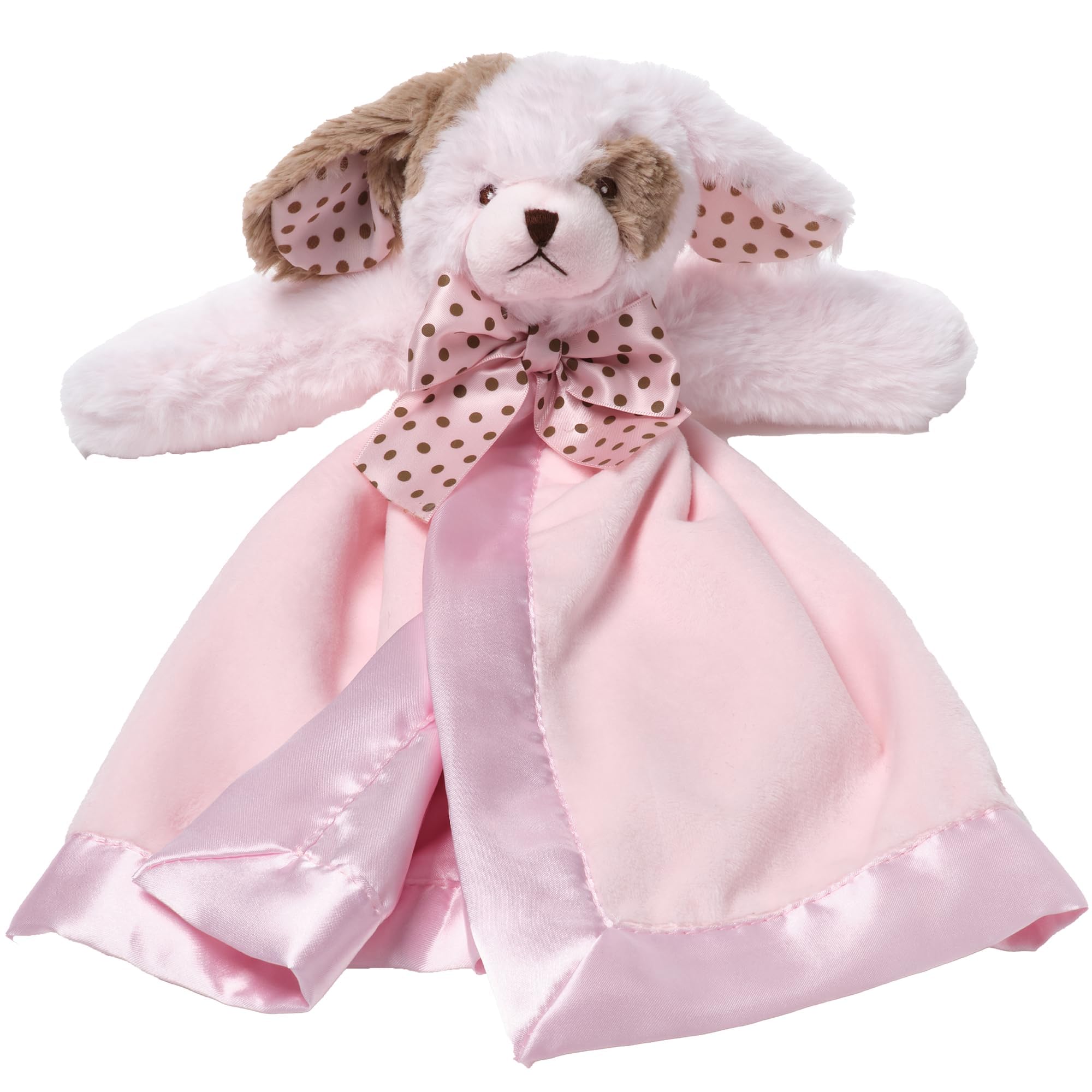 Bearington Wiggles Snuggler pink velour head close-up for soothing baby comfort