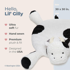 Bearington Collection cow pattern textures provide sensory stimulation for baby development.