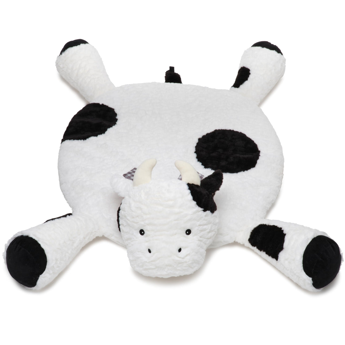 Bearington Collection cow tummy time mat 30x30 promotes tummy time play.