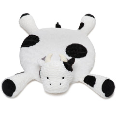Bearington Collection cow tummy time mat 30x30 promotes tummy time play.