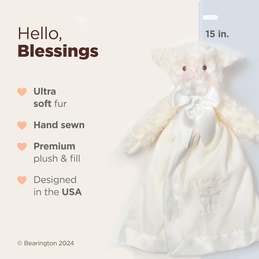 Bearington Collection lamb lovey head and arms detail for tiny hands