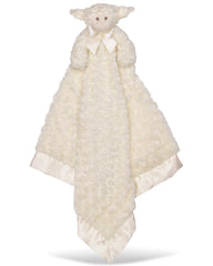 Bearington Lamby Cuddle Me Sleeper cream lamb for cozy infant cuddles.