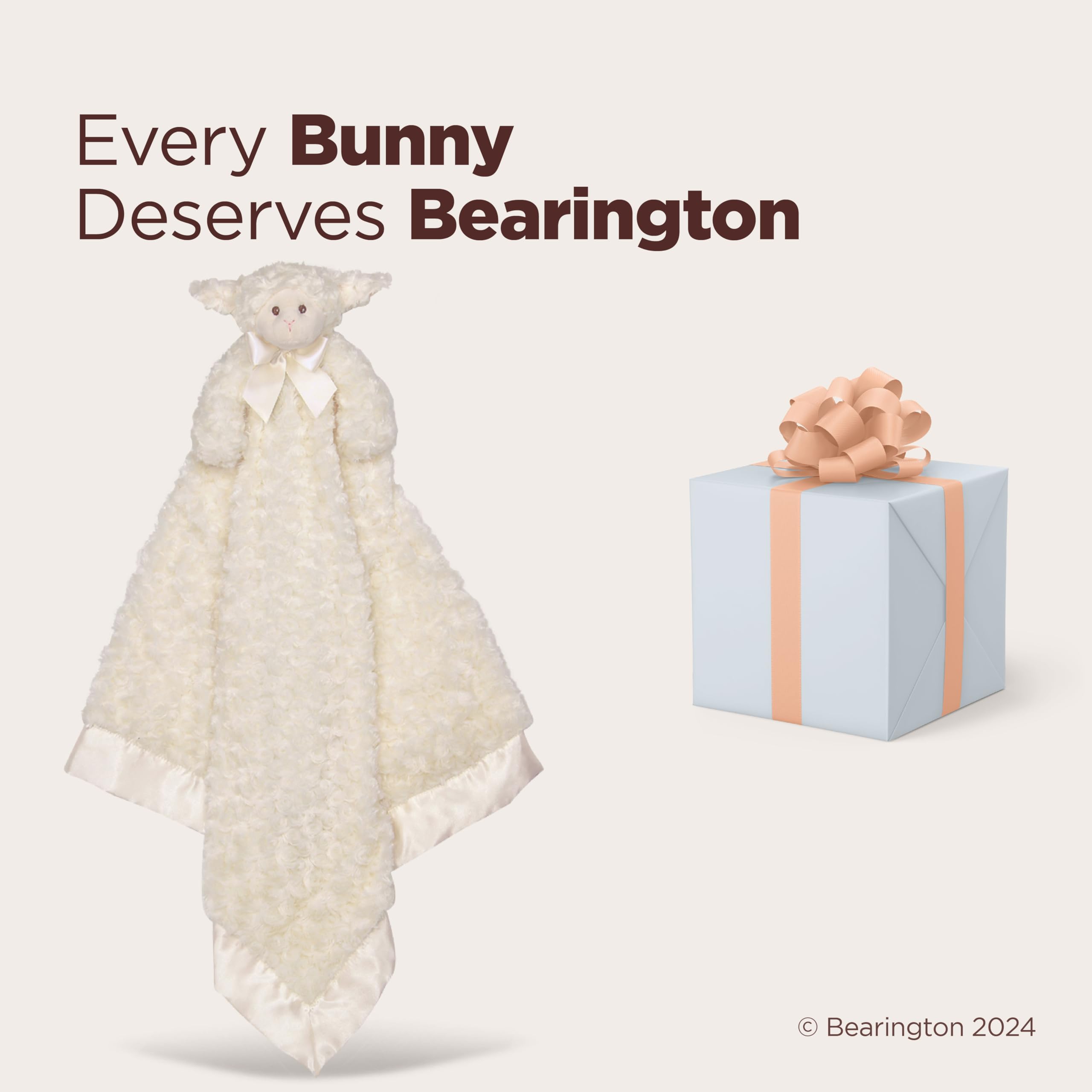 Bearington Lamby head and arms design adds a cuddly focal point for play or cuddle time.