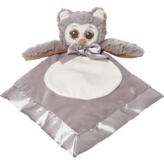 Bearington Lil' Owlie Owl Lovey close-up of plush owl face for soothing naps.