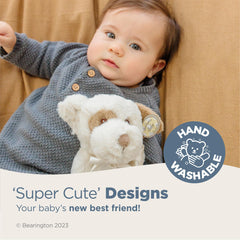 Bearington Lil' Spot satin-trim detail adds luxury softness to snuggle moments.