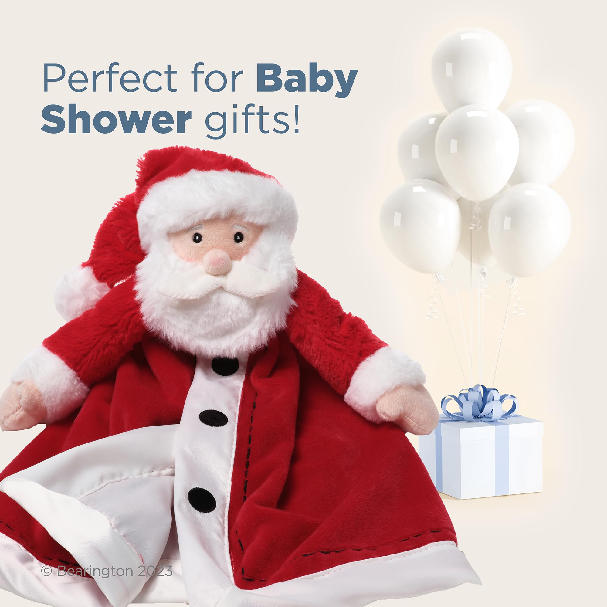 Bearington Red Santa head-and-arms design great for baby holding during naps