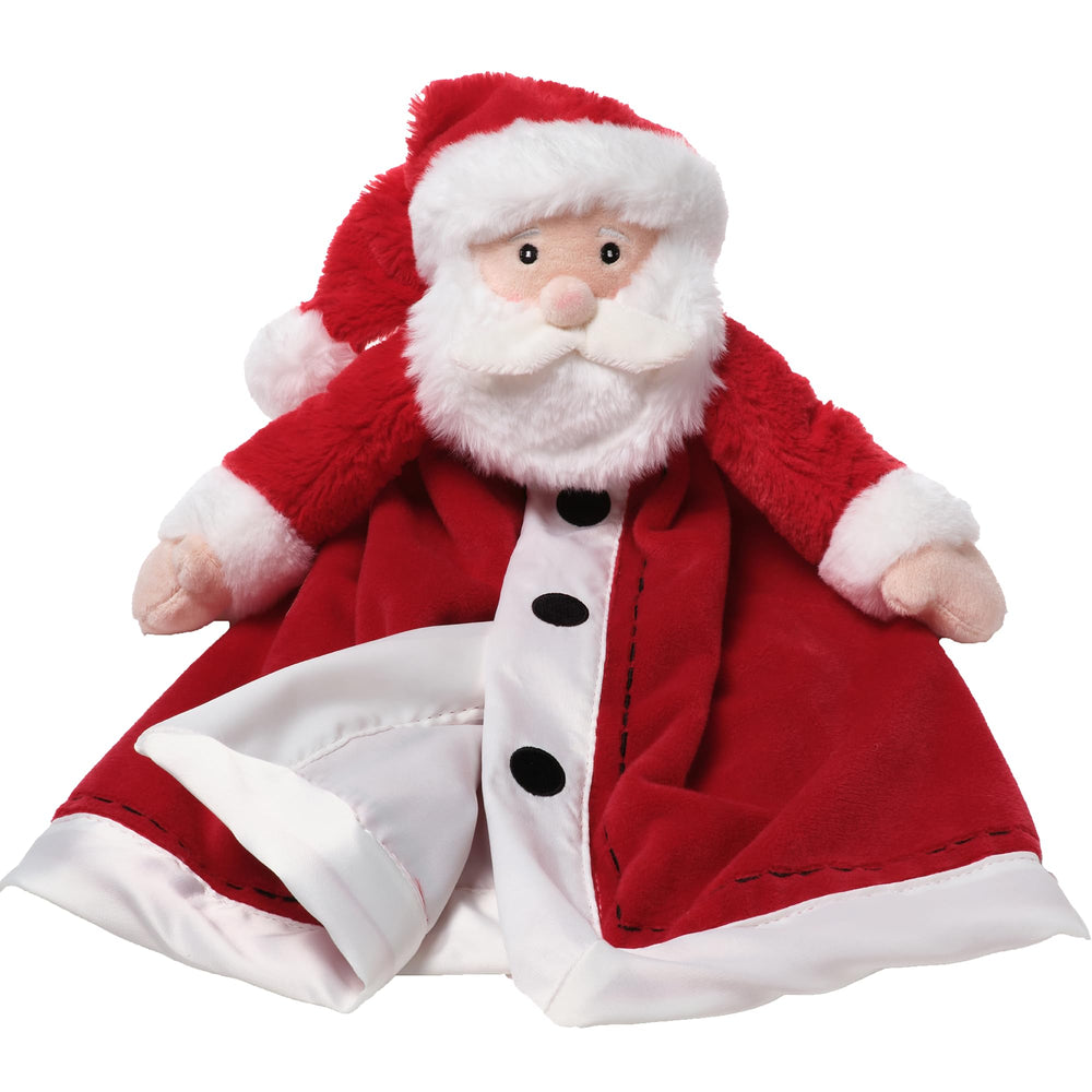 Bearington Red Santa lovey 15in plush security blanket for baby cuddles