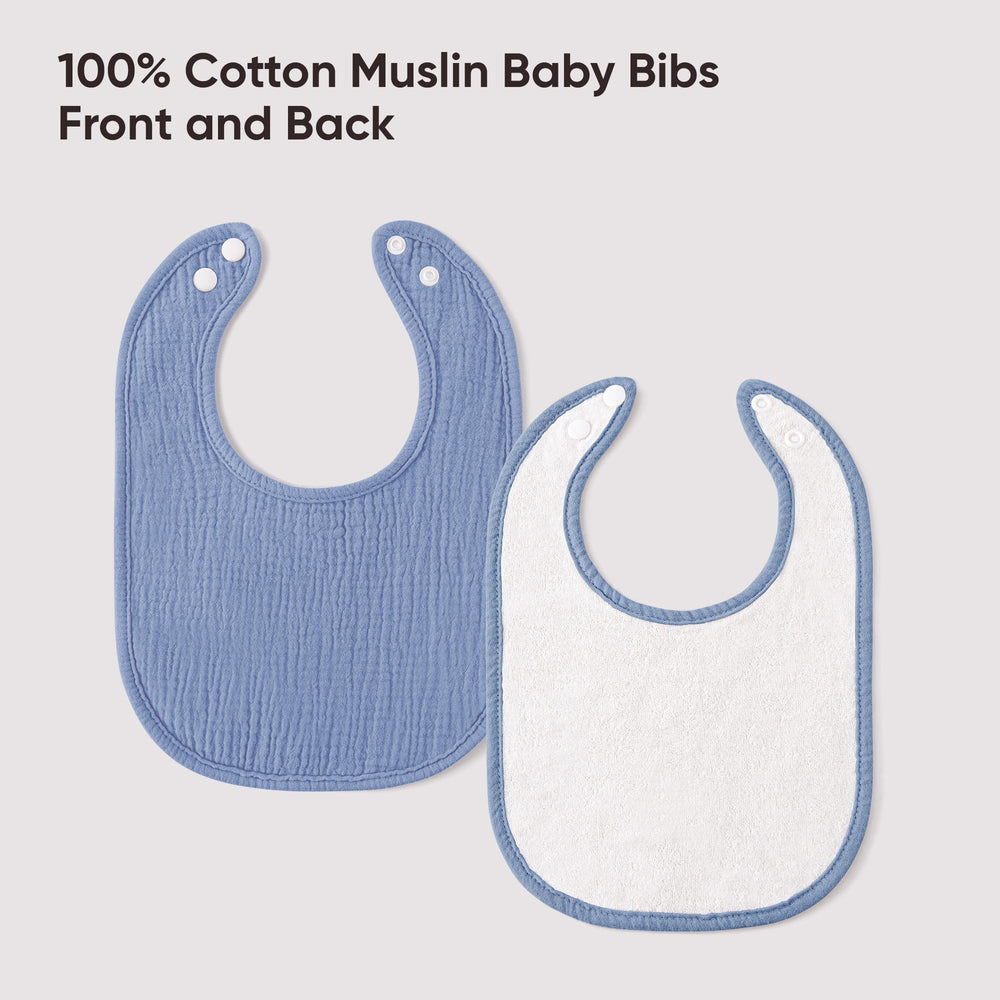 Bearmoss bibs shown as burp cloths for quick spill cleanup after feeds.