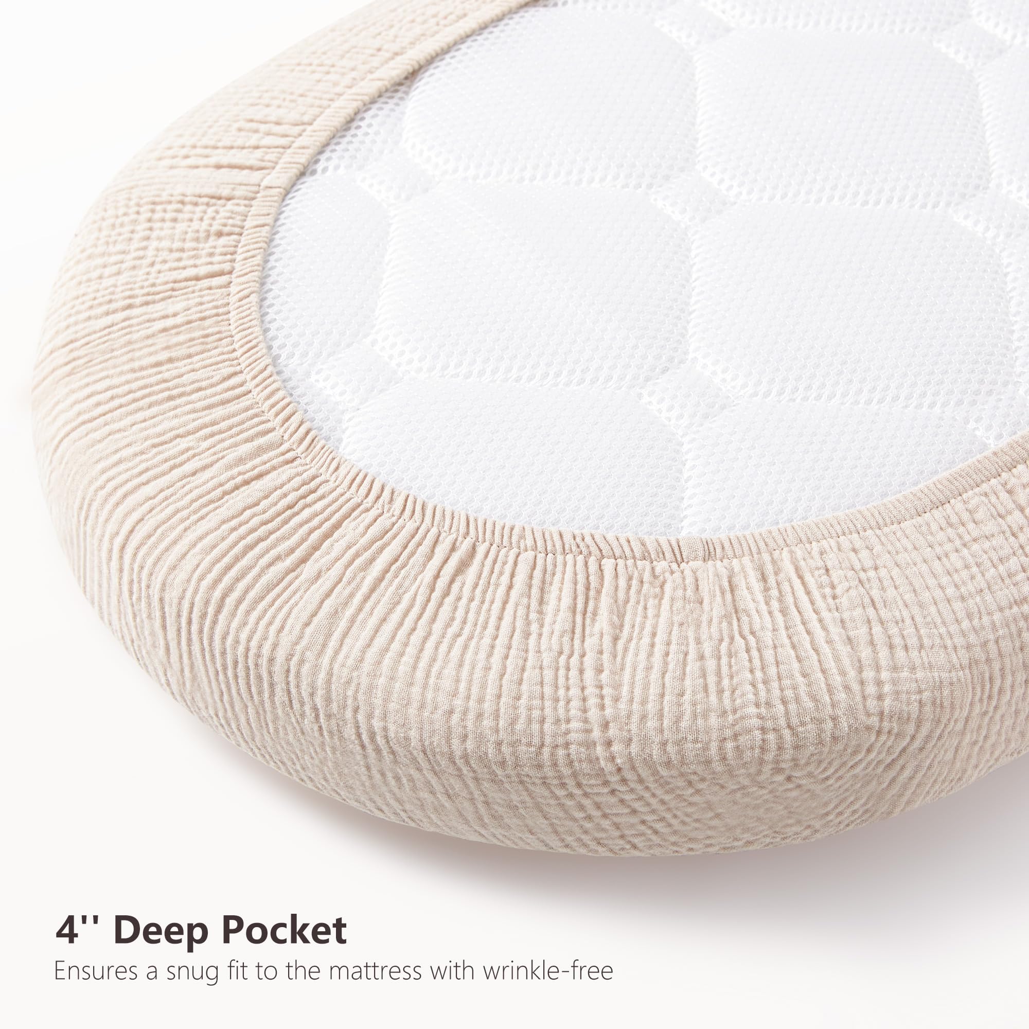 Bearmoss bassinet sheets are machine washable for easy care