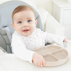 Bearmoss bib front muslin back terry detail highlighting absorbency
