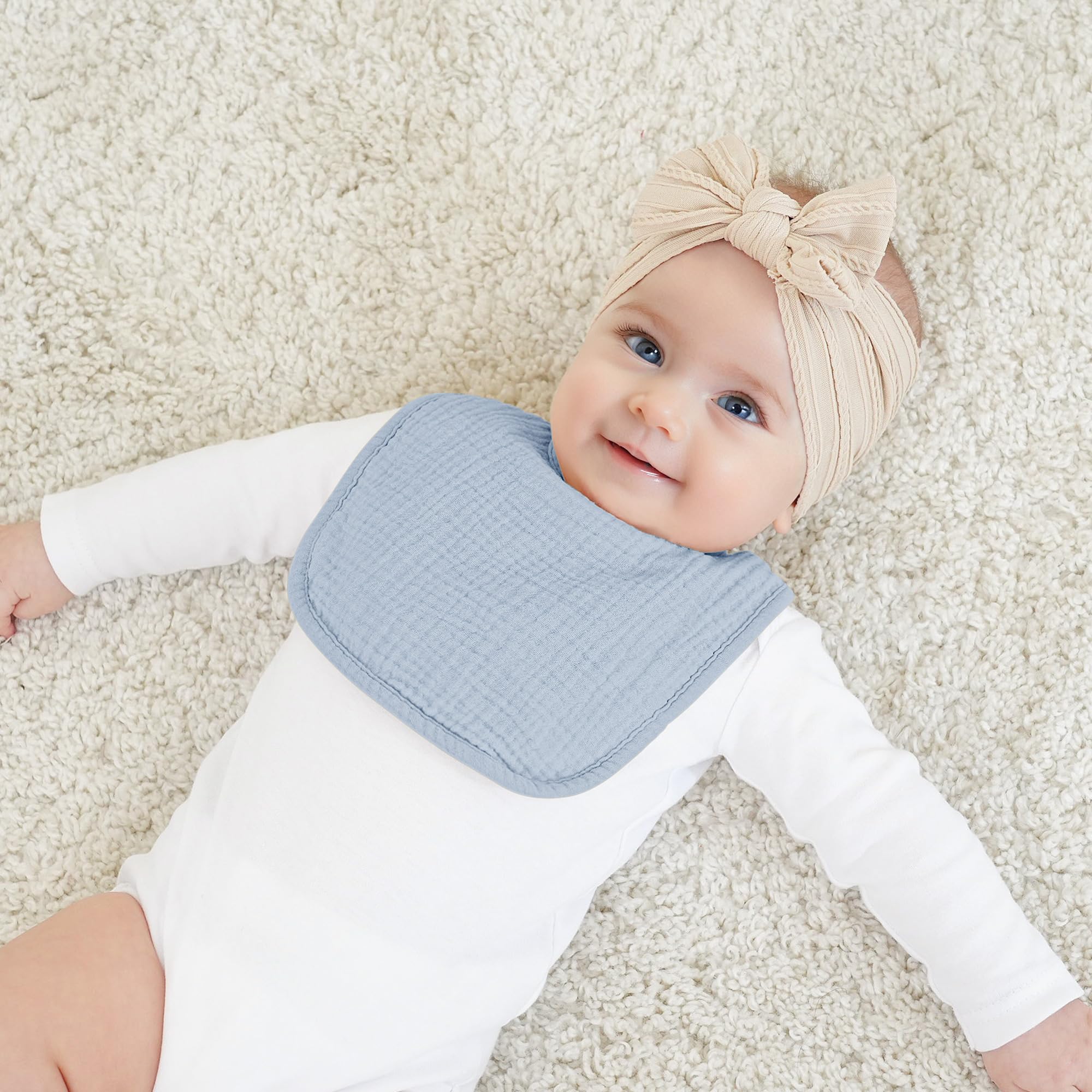 Bearmoss bib multi-use image showing burp cloth and washcloth versatility.