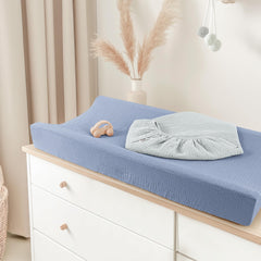 Bearmoss changing pad cover buckle straps accommodate safety straps for added security