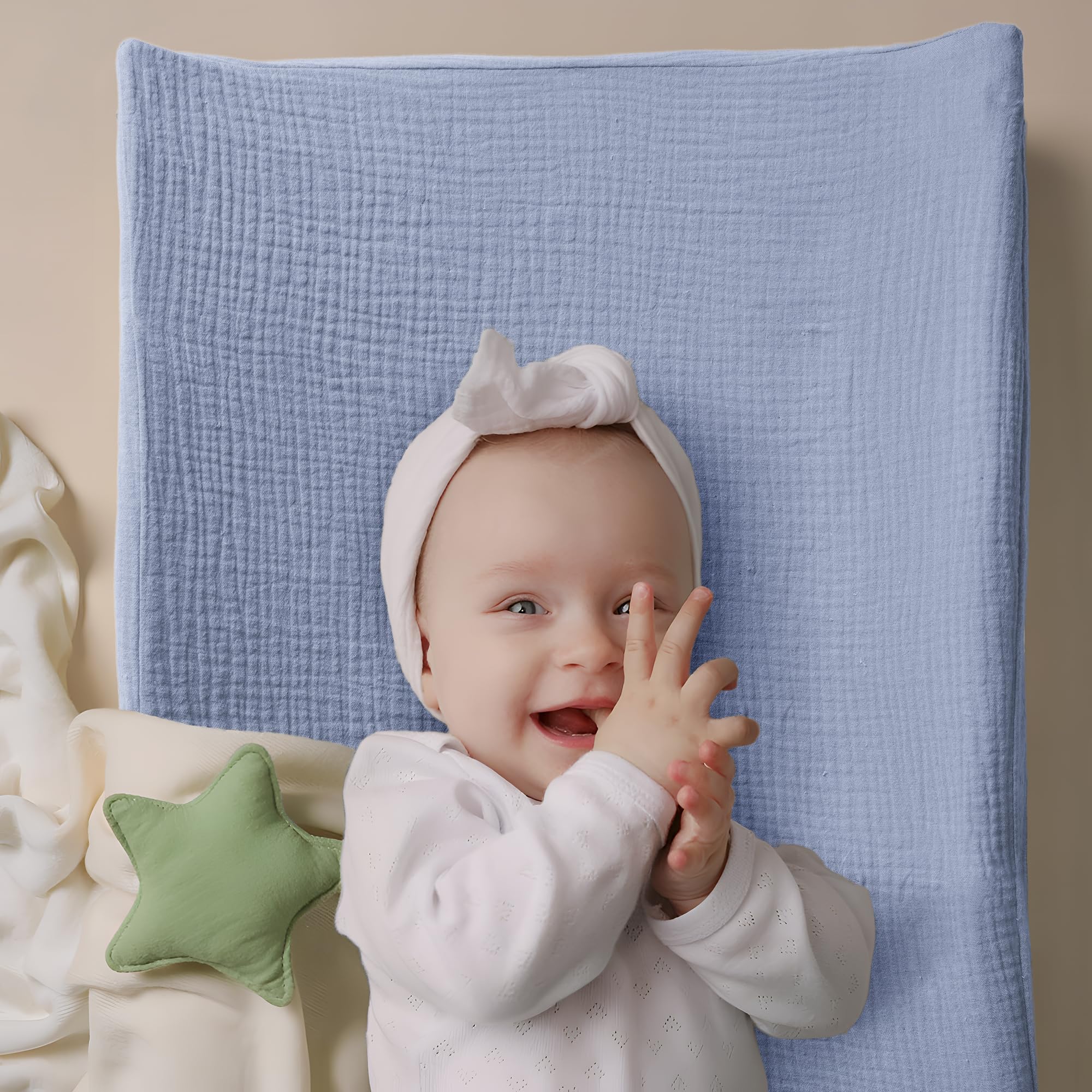 Bearmoss changing pad cover gift-ready packaging ideal for baby showers and new parents
