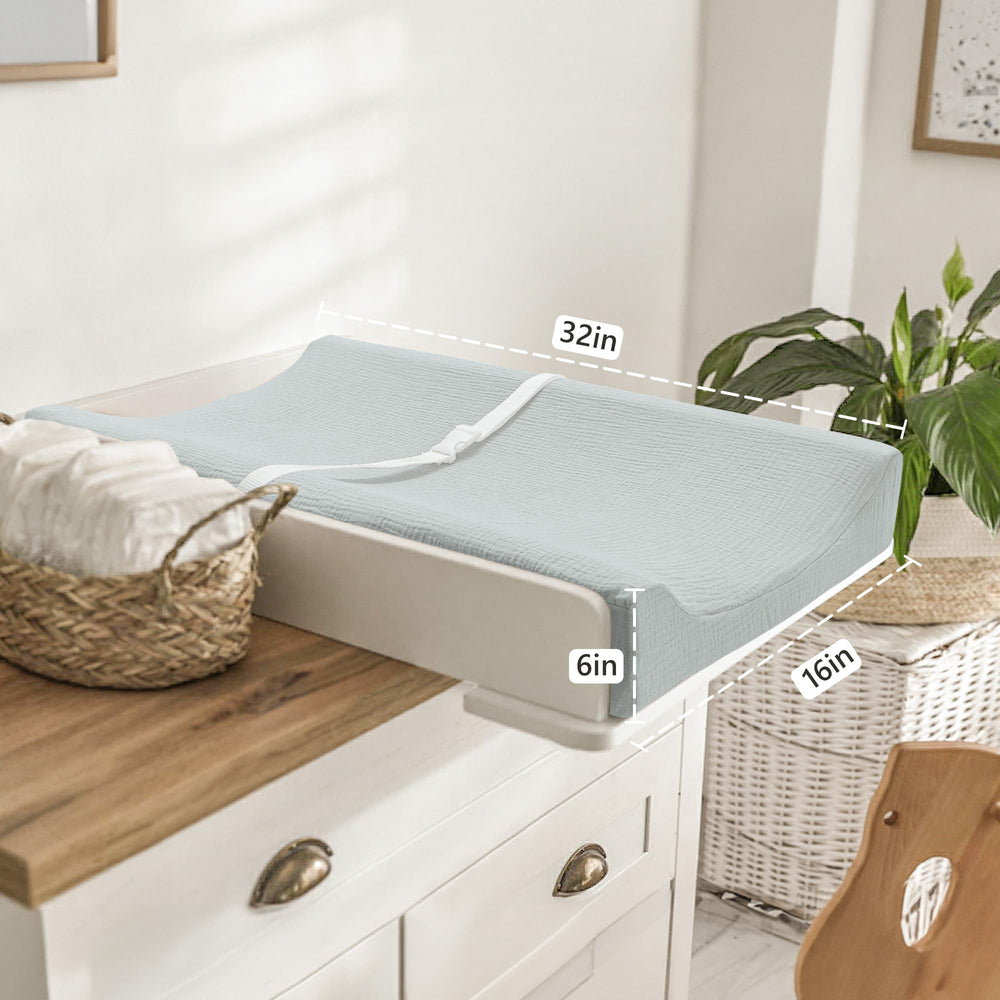 Bearmoss changing pad cover is machine washable for easy care and quick turnaround