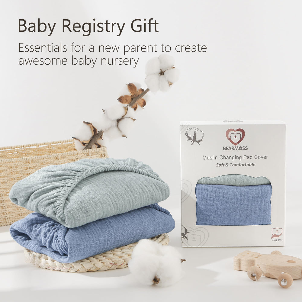 Bearmoss changing pad cover soft texture remains comfortable after washing