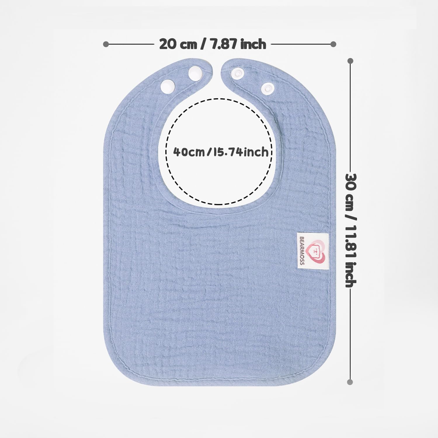 Bearmoss bibs are machine washable for busy parents.