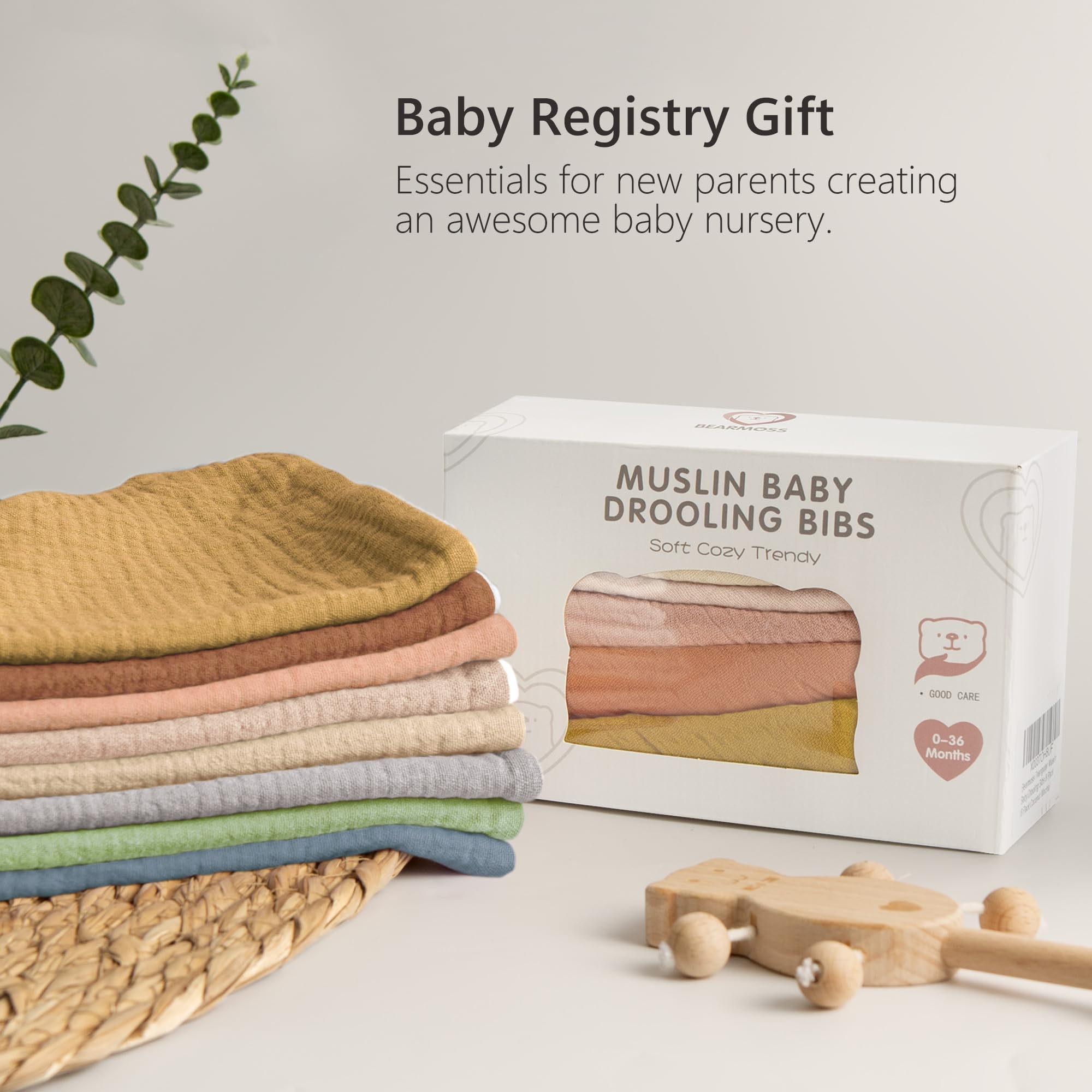 Bearmoss bibs are skin-friendly for delicate baby skin.