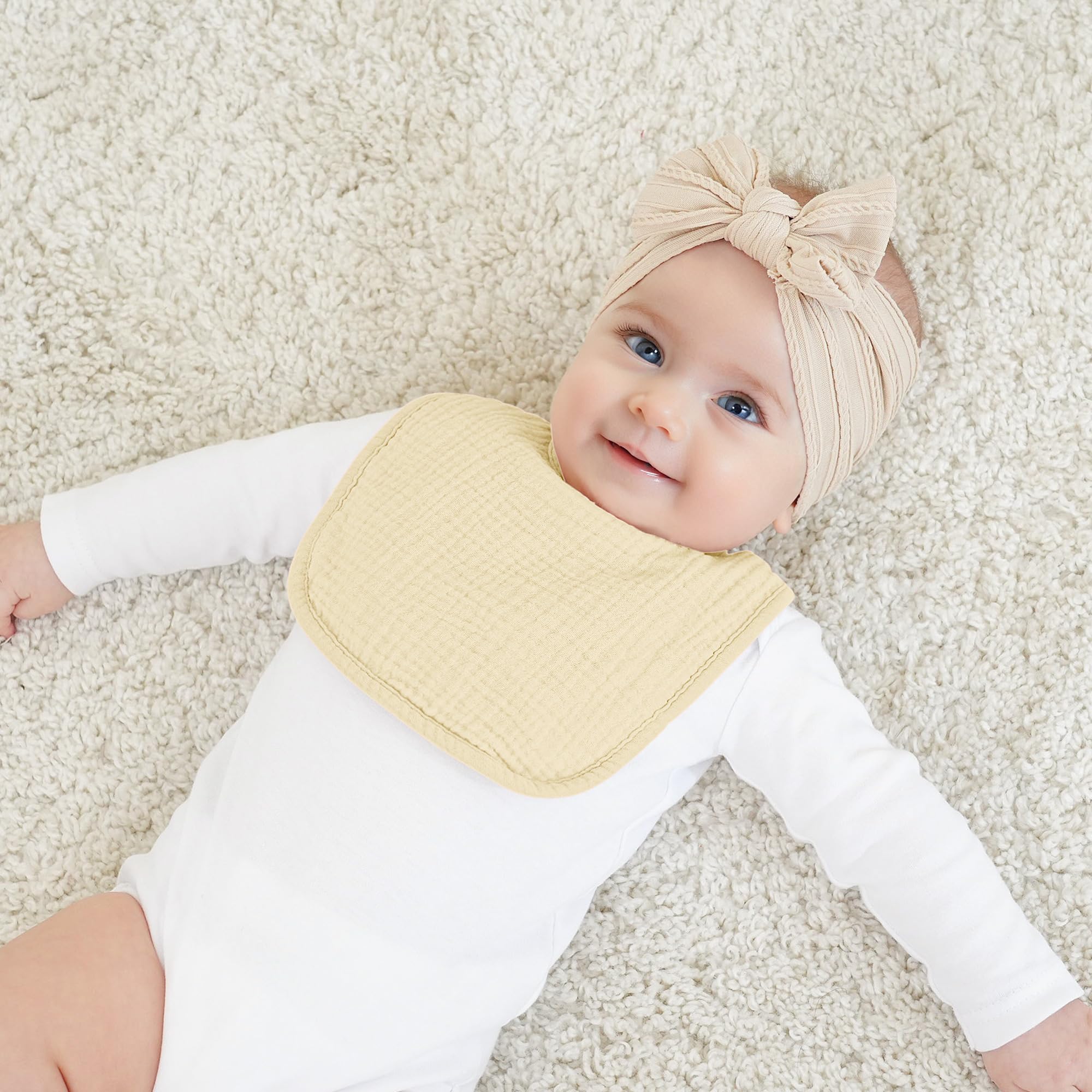 Bearmoss muslin baby bib easy wash care for busy parents