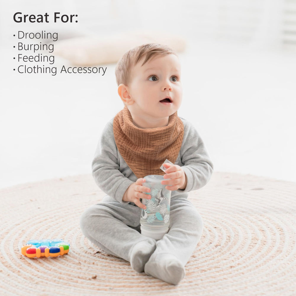 Bearmoss bibs double as practical burp cloths during feedings for mess-free cleanups