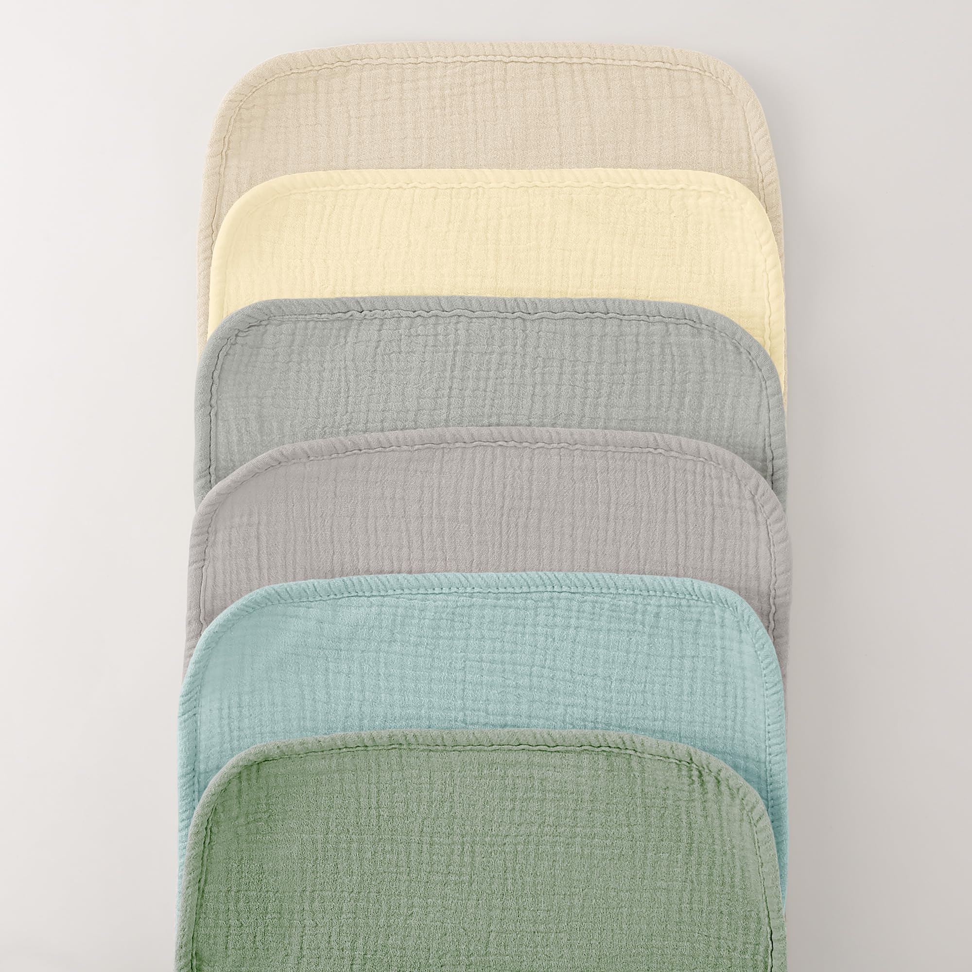 Bearmoss muslin burp cloths absorbency closeup illustrating high absorbency and quick dry
