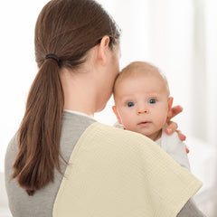Bearmoss muslin burp cloths back view highlighting reinforced edges and durability
