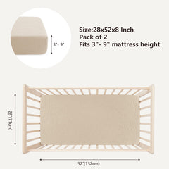 Bearmoss crib sheets secure fit with 360-degree elastic for snug sleep setup