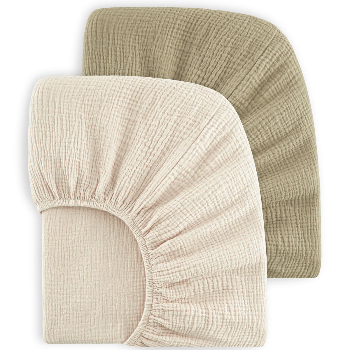 Bearmoss muslin crib sheets with soft texture provide breathable comfort for babies