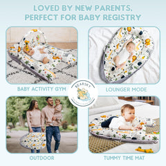 Bearsky supportive pillow and bumper forming a cozy edge for lounging