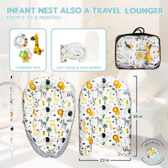 Bearsky tummy time mat and supportive pillow promoting gentle posture