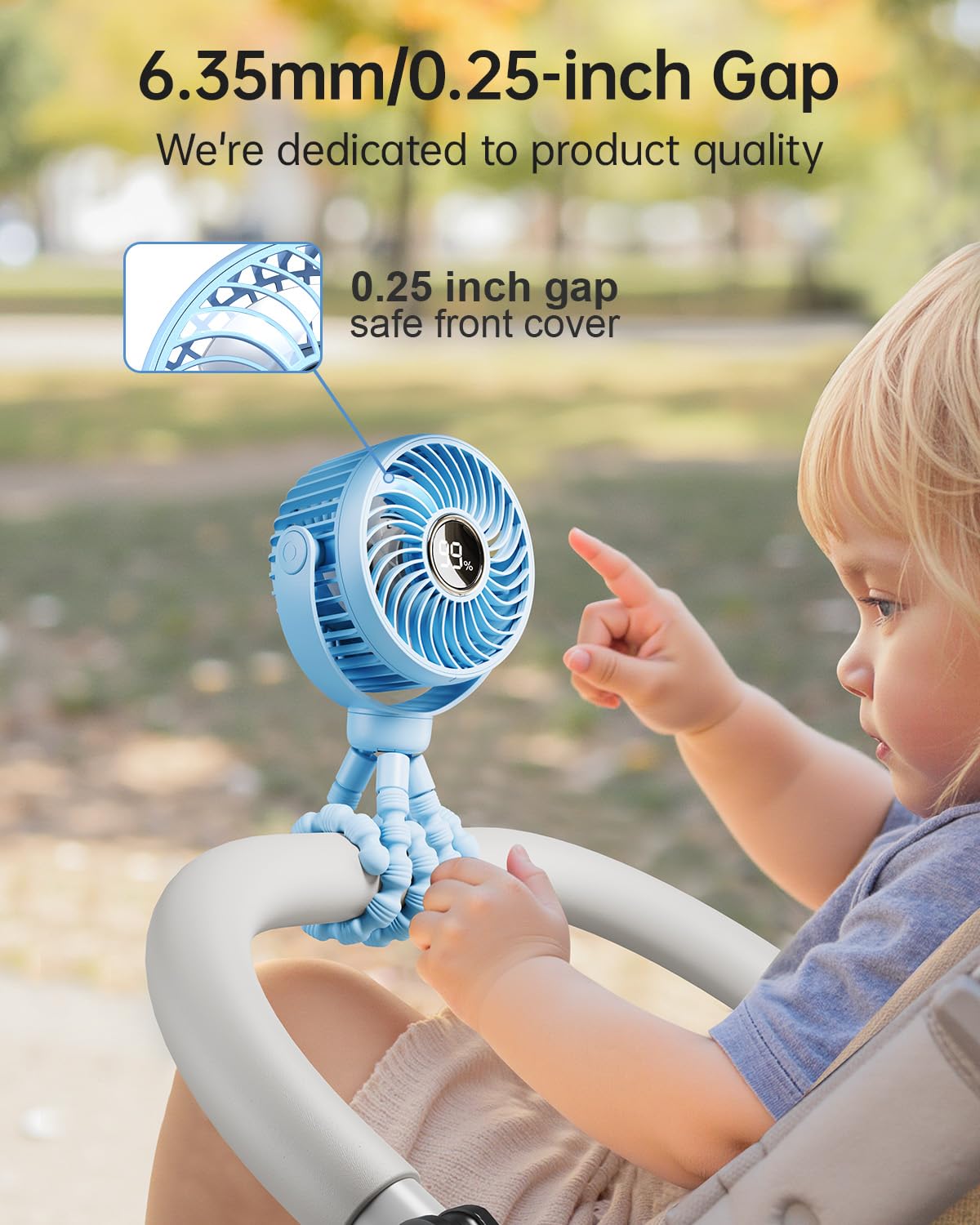 Bearwind LED night light with four-speed settings for gentle nighttime visibility.