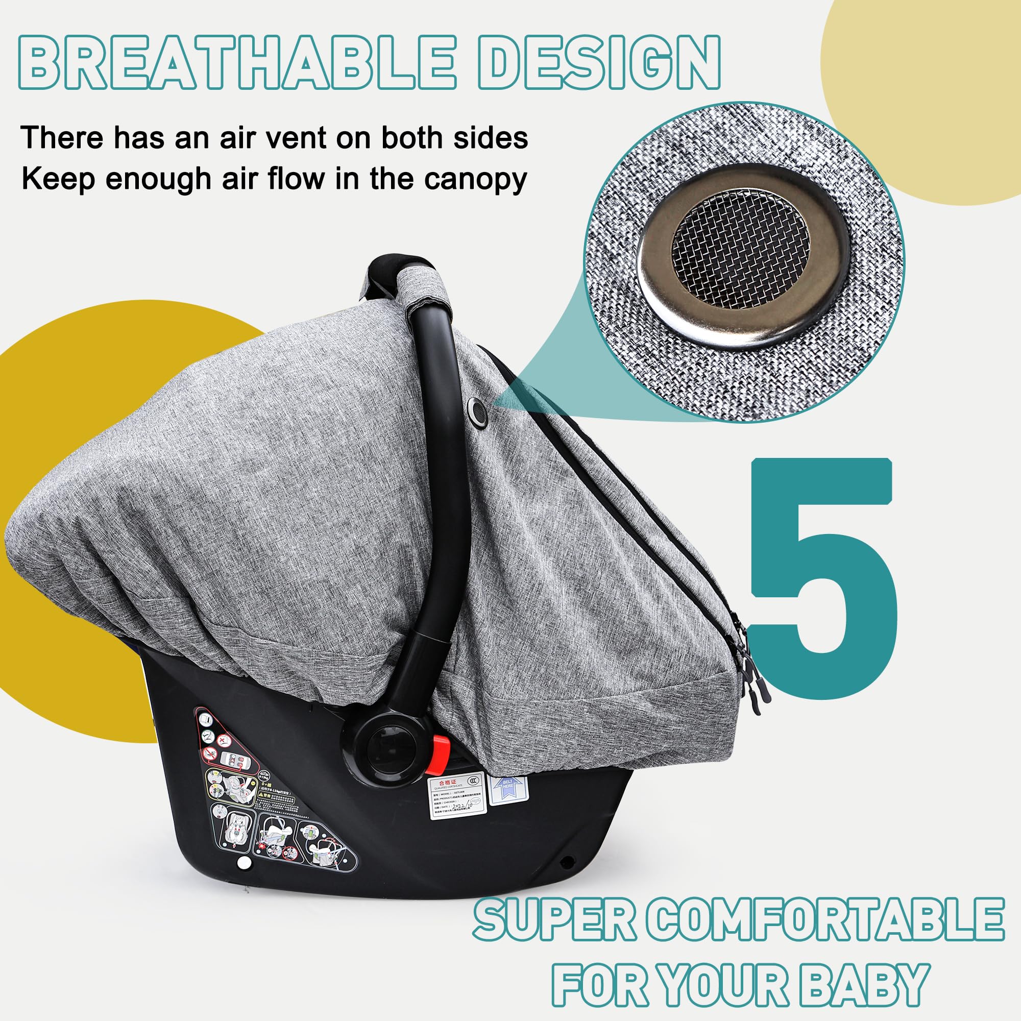 Beatoutou elastic bottom keeps the cover secure on most seats.