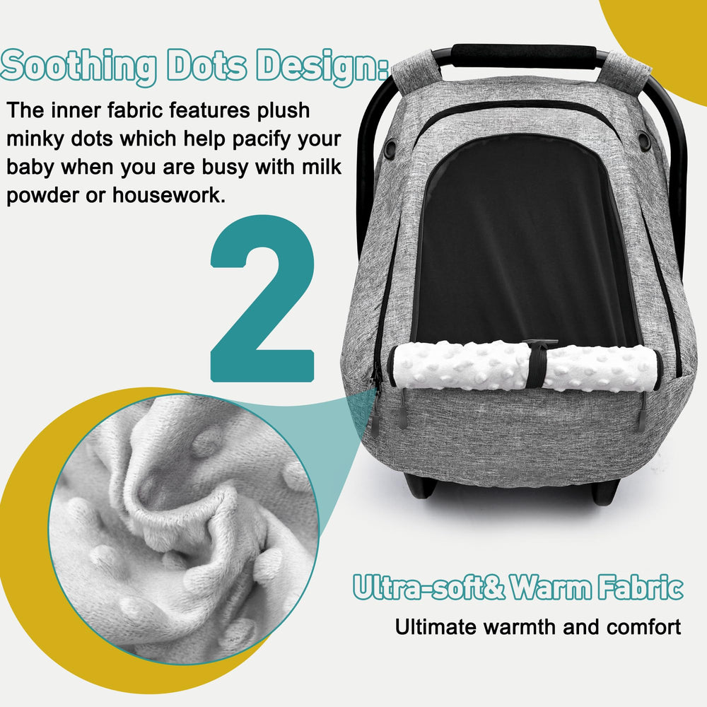 Beatoutou inner minky dot fabric delivers soft, skin-friendly touch.