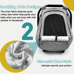 Beatoutou inner minky dot fabric delivers soft, skin-friendly touch.