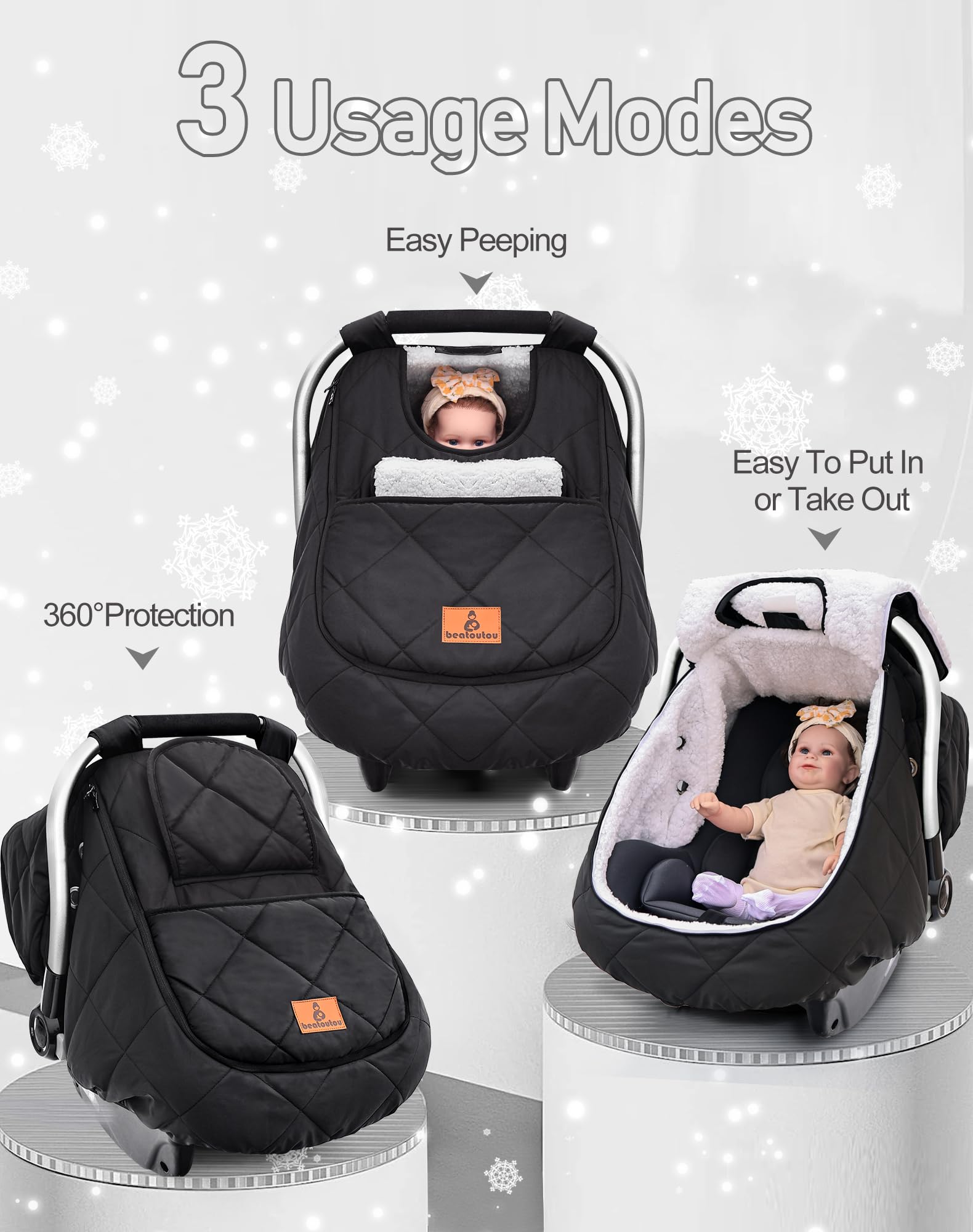 Beatoutou easy installation view illustrating quick setup for car seats