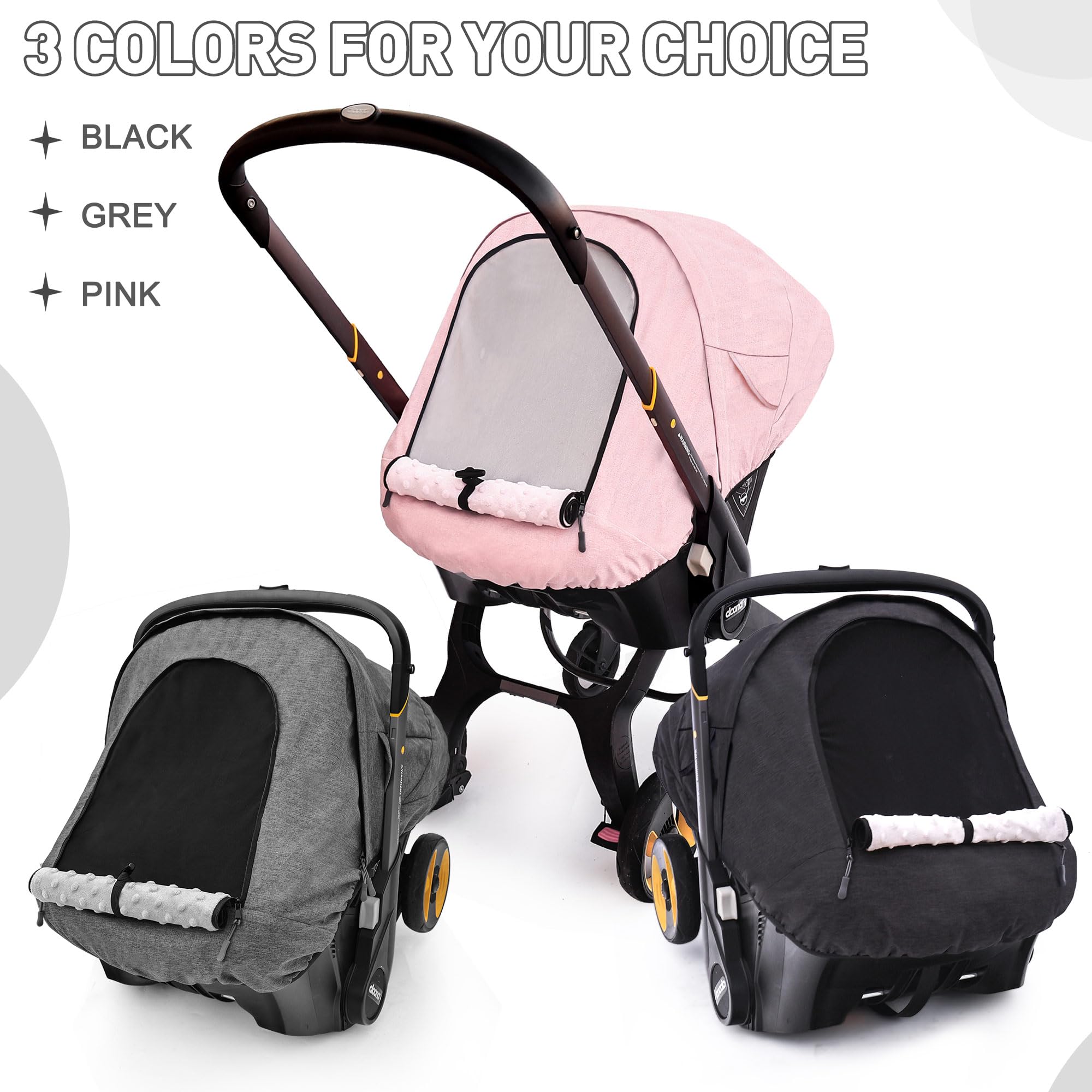 Beatoutou elastic bottom fit with Doona stroller ensures secure installation.