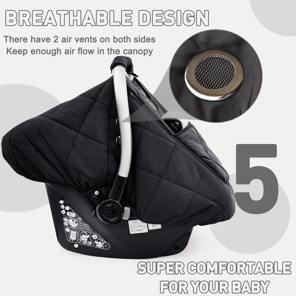 Beatoutou elastic bottom fit demonstrating snug attachment to car seats