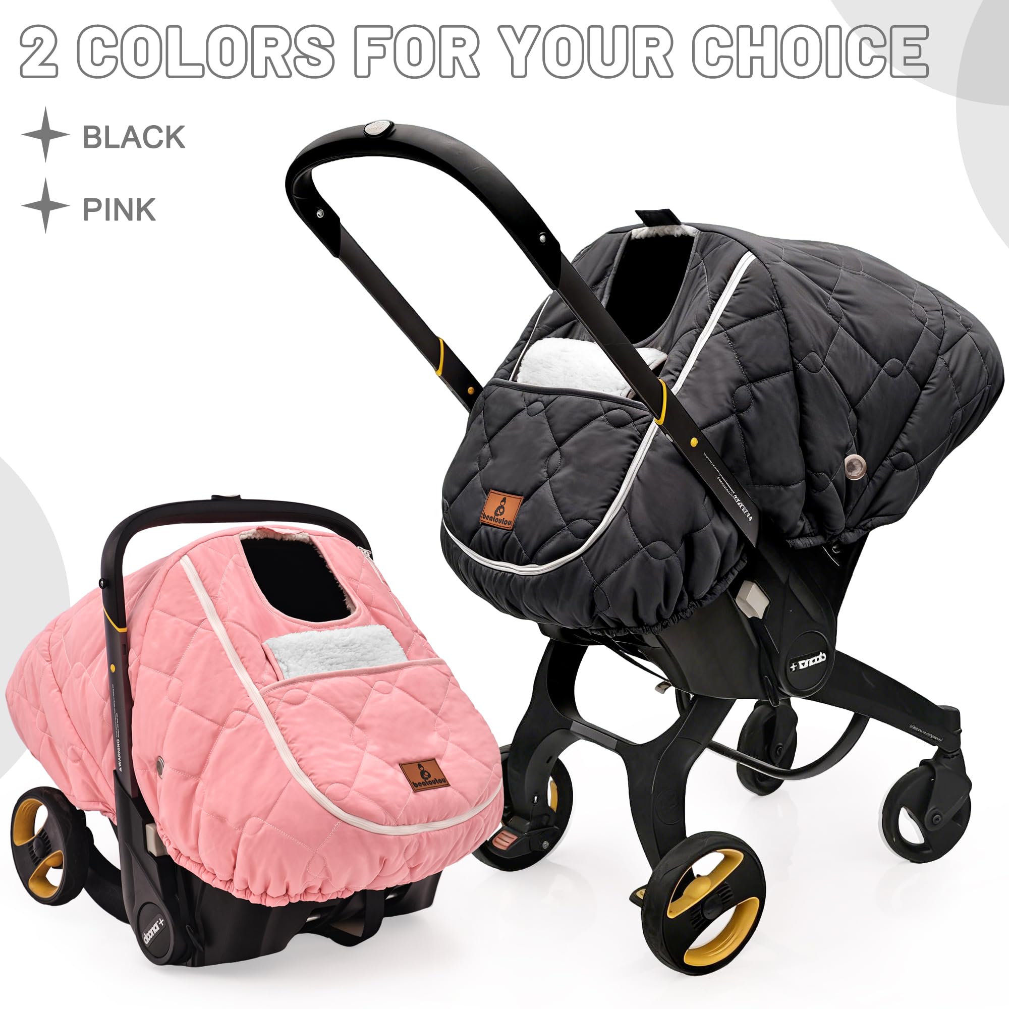 Beatoutou demonstrates Doona compatibility for easy car seat and stroller use.