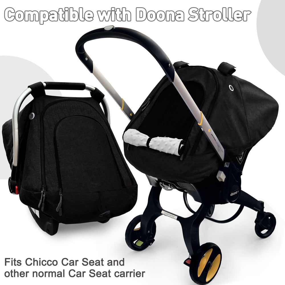 beatoutou windproof canopy shields baby from chilly breeze