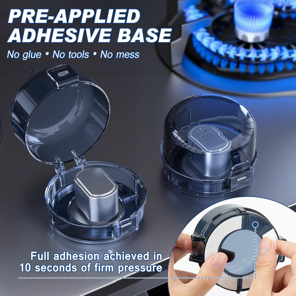 BEATURE black knob-safety covers blend with modern kitchens