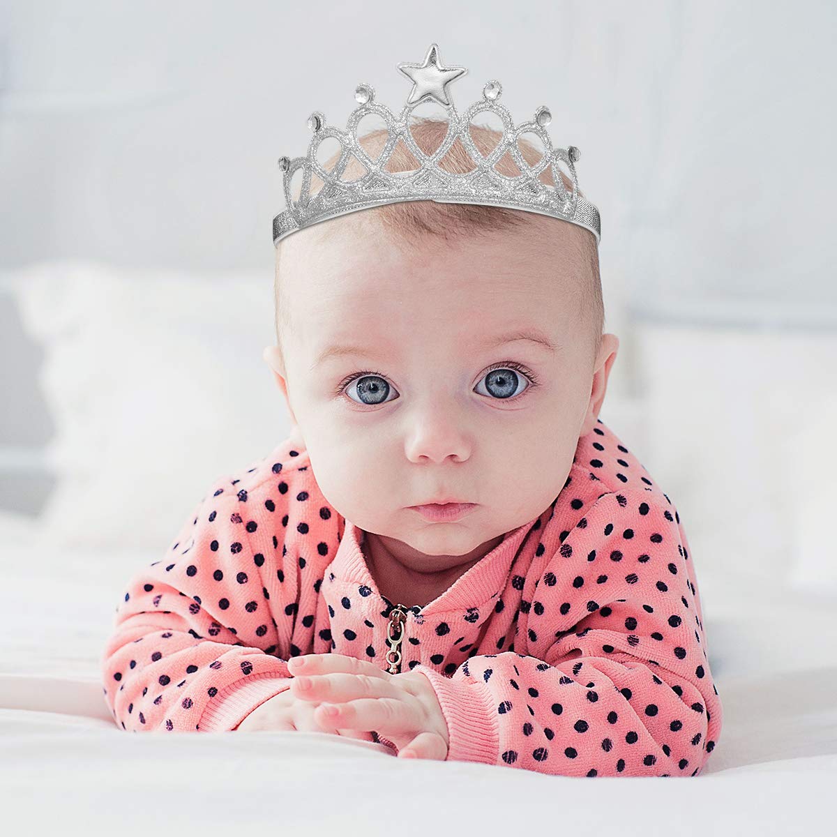 Beaupretty rhinestones crown catches light during birthday celebrations