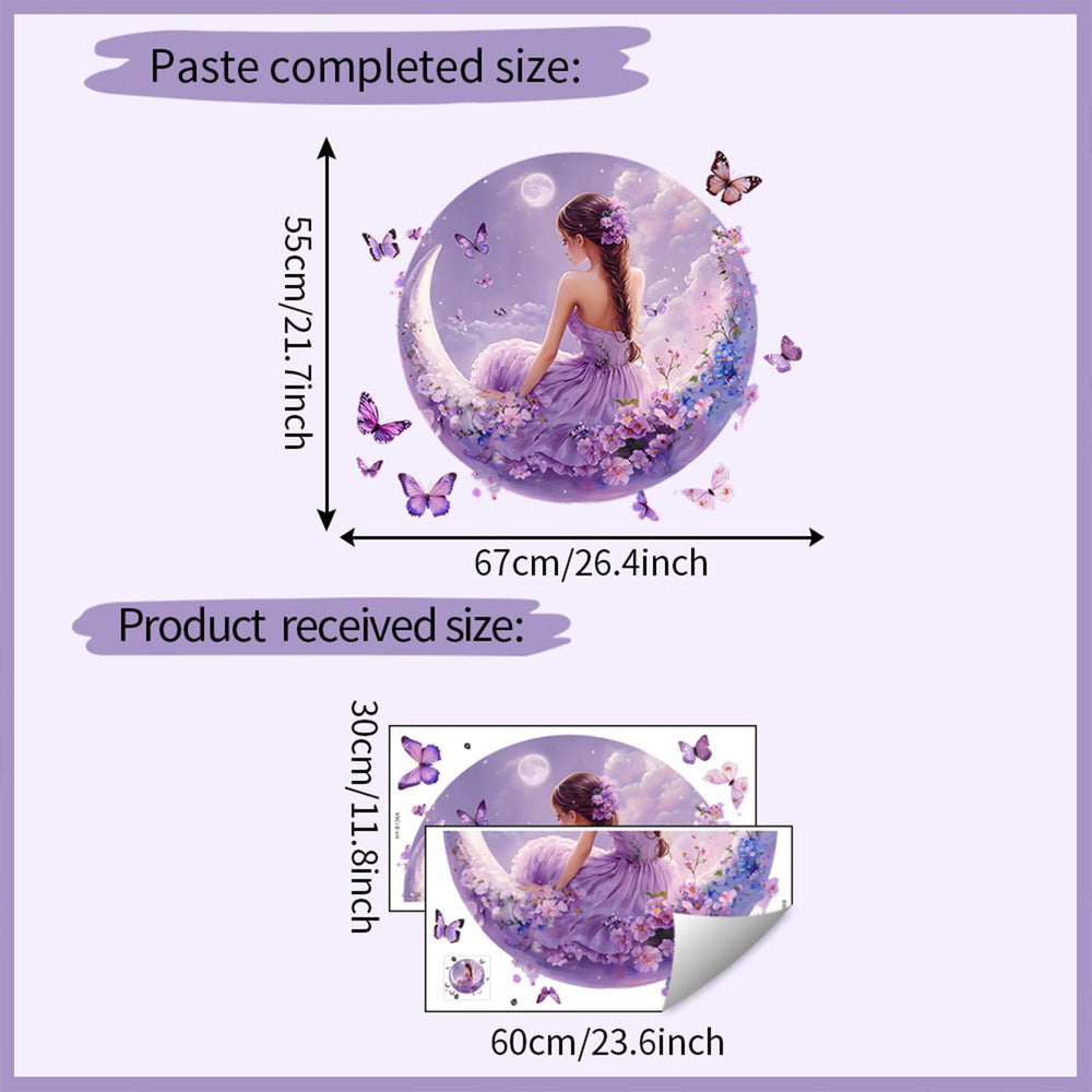 Beautiful Girls Wall Decal waterproof material cleans easily.