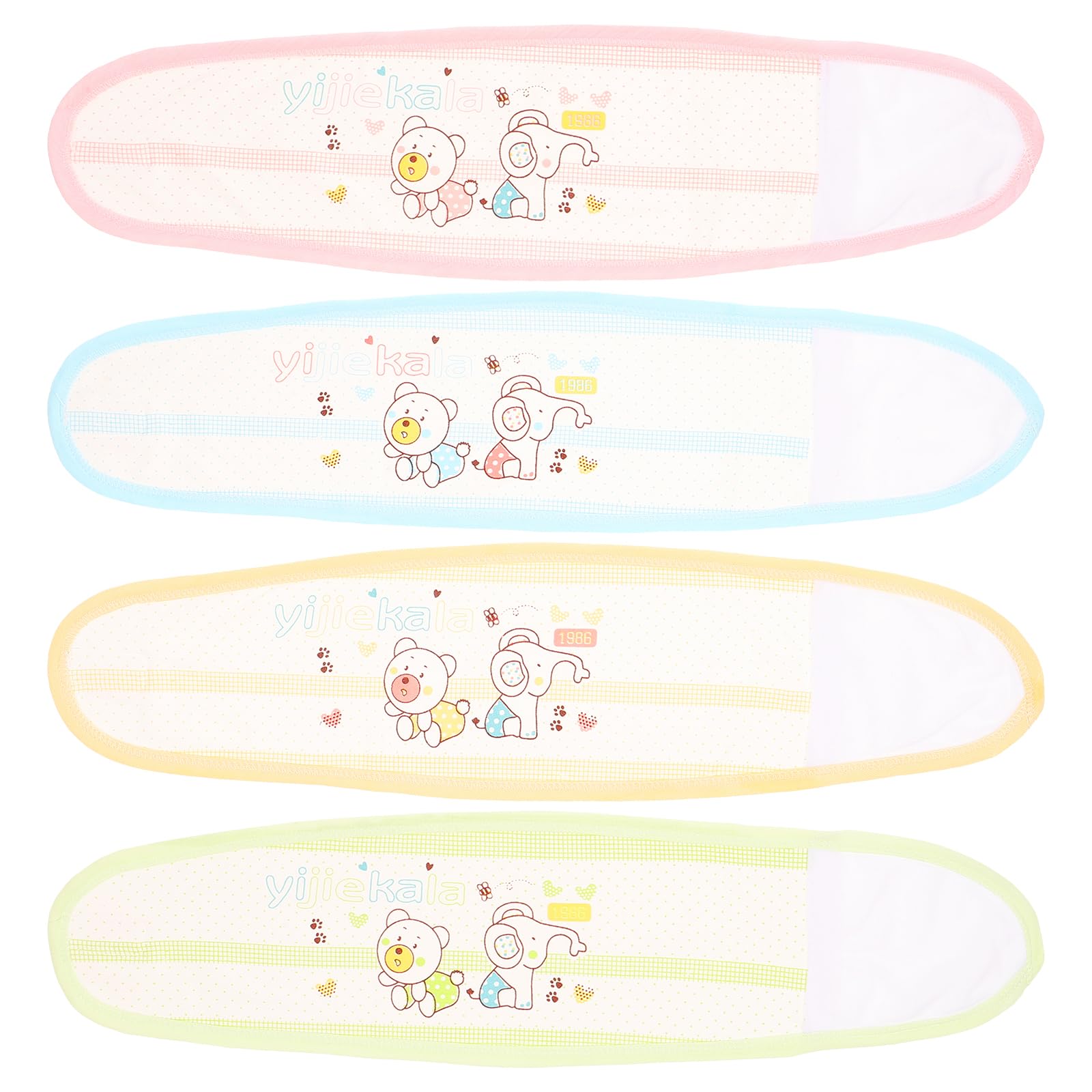 Beavorty HEALLILY baby belly band with cartoon prints offers gentle tummy coverage during diaper changes.