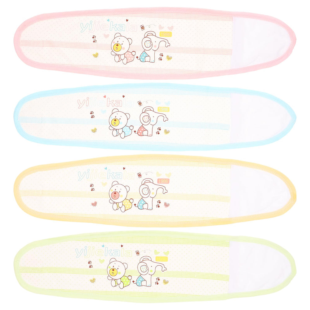 Beavorty HEALLILY baby belly band with cartoon prints offers gentle tummy coverage during diaper changes.