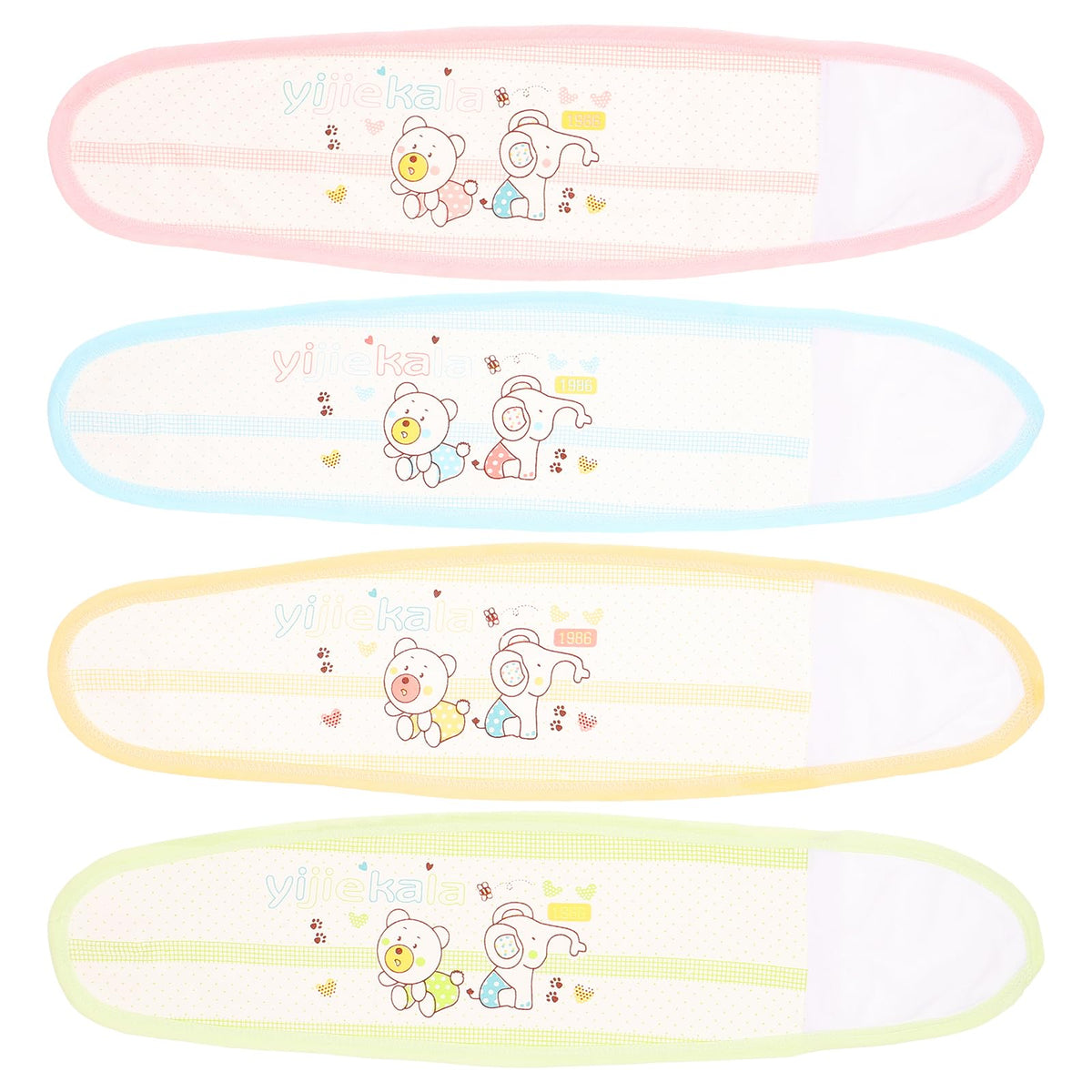 Beavorty HEALLILY baby belly band with cartoon prints offers gentle tummy coverage during diaper changes.